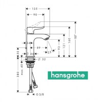 HANSGROHE METRIS 100 LAVABO